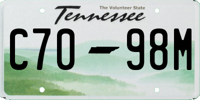 TN license plate C7098M