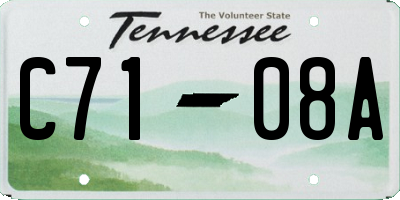 TN license plate C7108A
