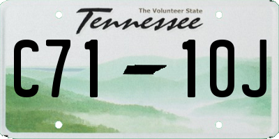 TN license plate C7110J