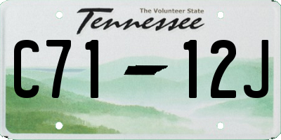 TN license plate C7112J