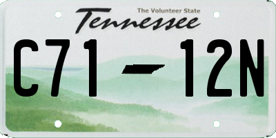 TN license plate C7112N