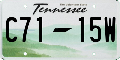 TN license plate C7115W