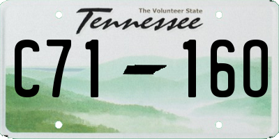TN license plate C7116O