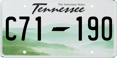 TN license plate C7119O