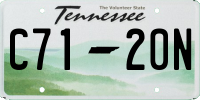 TN license plate C7120N