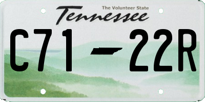 TN license plate C7122R