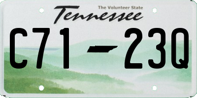 TN license plate C7123Q