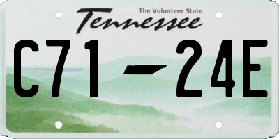 TN license plate C7124E