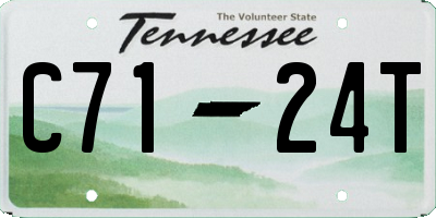 TN license plate C7124T