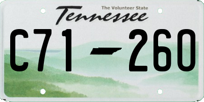 TN license plate C7126O