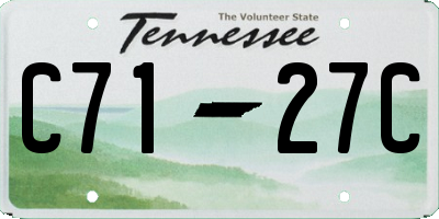 TN license plate C7127C