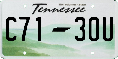 TN license plate C7130U