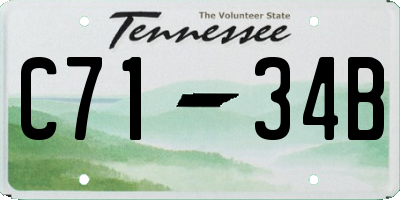 TN license plate C7134B