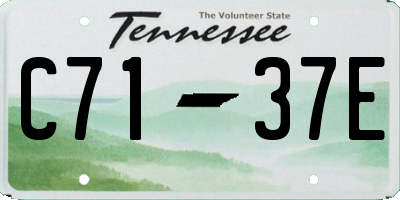 TN license plate C7137E