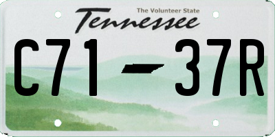 TN license plate C7137R