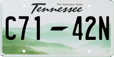 TN license plate C7142N