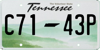 TN license plate C7143P