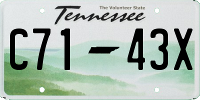 TN license plate C7143X