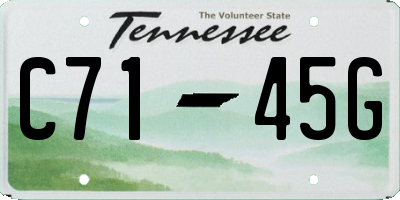 TN license plate C7145G
