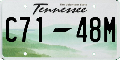 TN license plate C7148M