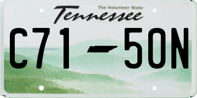 TN license plate C7150N