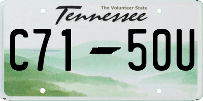 TN license plate C7150U