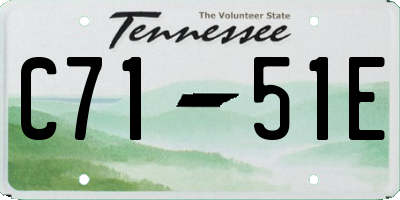 TN license plate C7151E