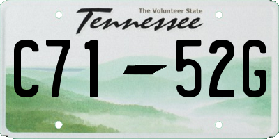TN license plate C7152G