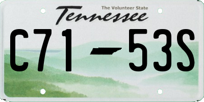 TN license plate C7153S