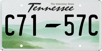 TN license plate C7157C