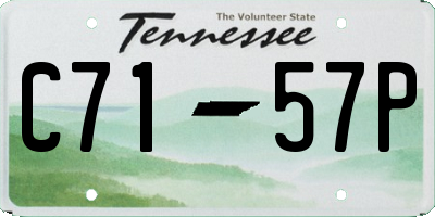 TN license plate C7157P