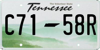 TN license plate C7158R