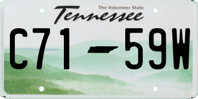 TN license plate C7159W