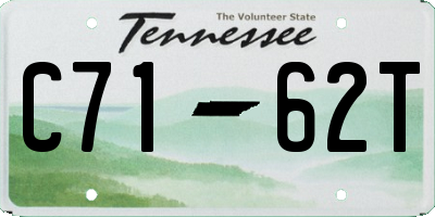 TN license plate C7162T