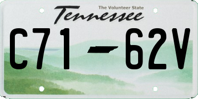TN license plate C7162V