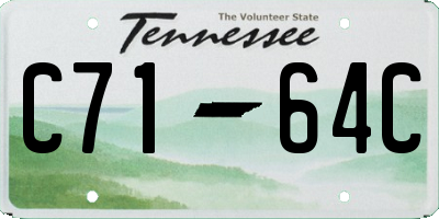 TN license plate C7164C