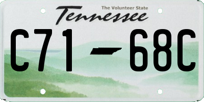 TN license plate C7168C