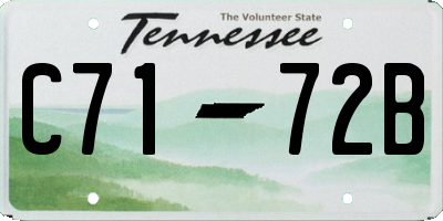 TN license plate C7172B