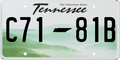 TN license plate C7181B