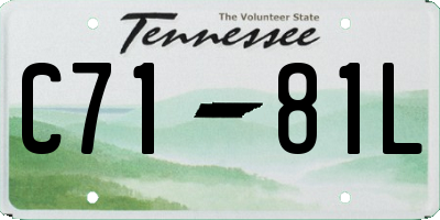 TN license plate C7181L