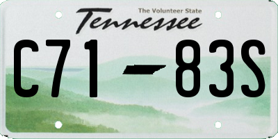 TN license plate C7183S