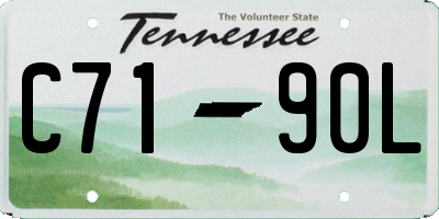 TN license plate C7190L
