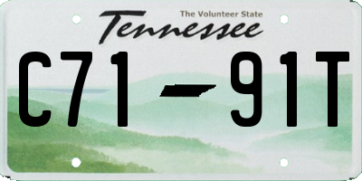 TN license plate C7191T