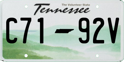TN license plate C7192V