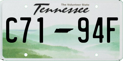 TN license plate C7194F