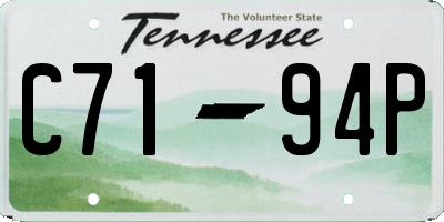 TN license plate C7194P