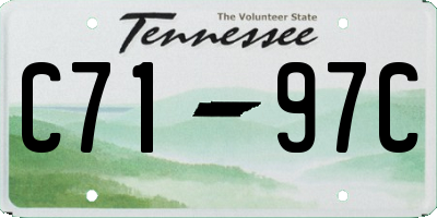 TN license plate C7197C