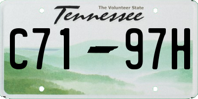 TN license plate C7197H