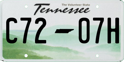 TN license plate C7207H