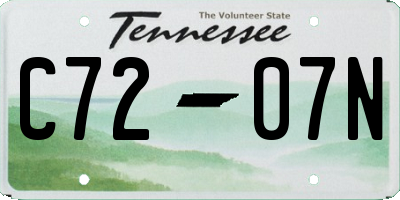 TN license plate C7207N